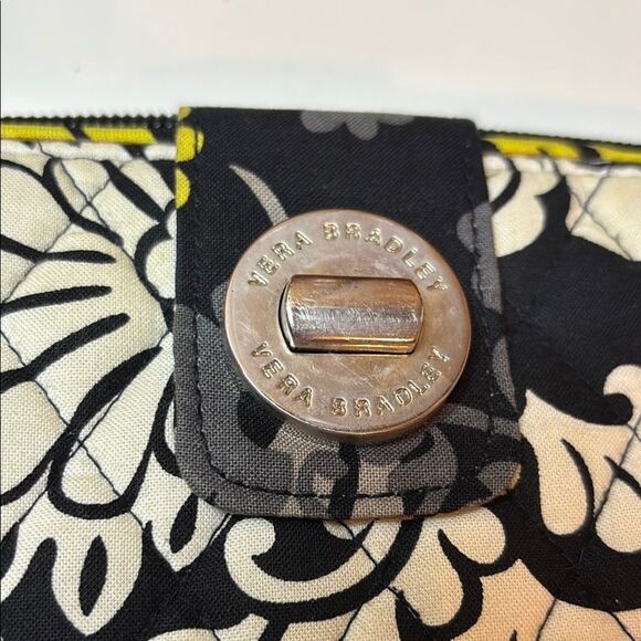Vera Bradley Black and Yellow Crossbody Purse with Matching Wallet- Preowned - Picture 3 of 13